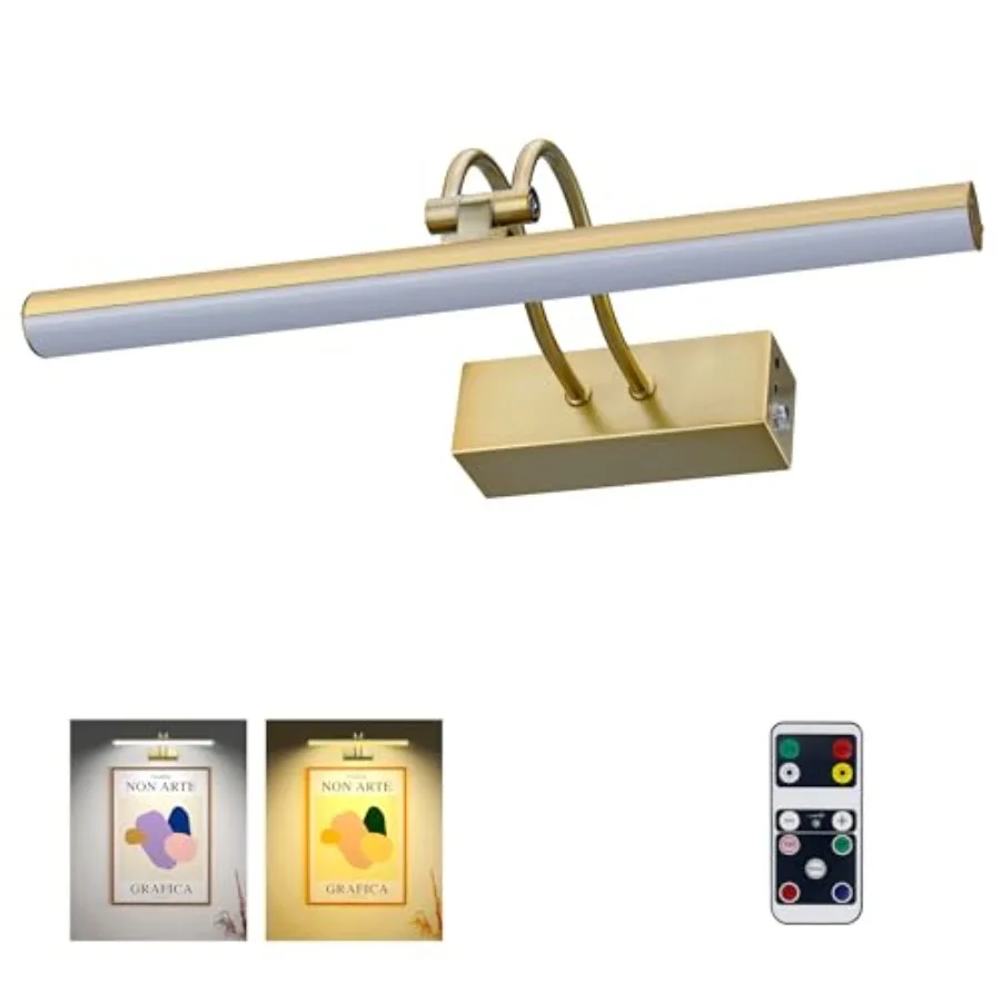 Picture Light, Picture Lights for Wall Cordless, 20inch Picture Lights with Timer and Dimmable, 5000mAh Battery Wall Lights for
Picture Light, Picture Lights for Wall Cordless, 20inch Picture Lights with Timer and Dimmable, 5000mAh Battery Wall Lights for