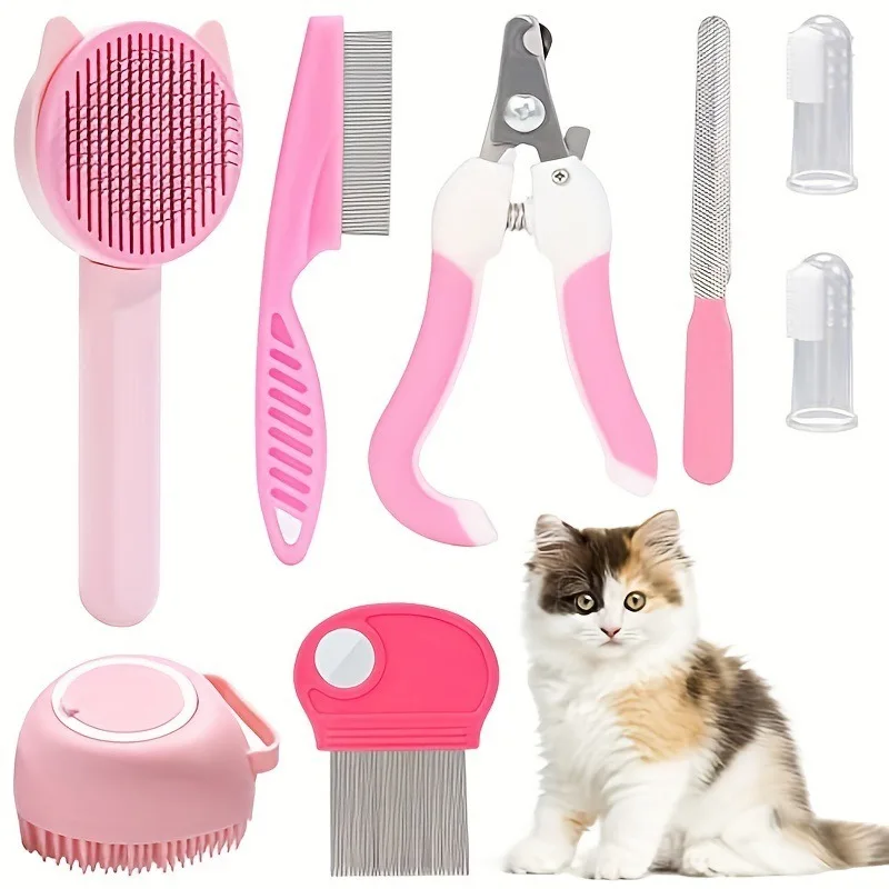 8pcs Pet Grooming Set Hair Removal Comb For Dog Flea Comb Shampoo Brush Pet Nail Clippers Dog Toothbrush Set Pet accessories
8pcs Pet Grooming Set Hair Removal Comb For Dog Flea Comb Shampoo Brush Pet Nail Clippers Dog Toothbrush Set Pet accessories