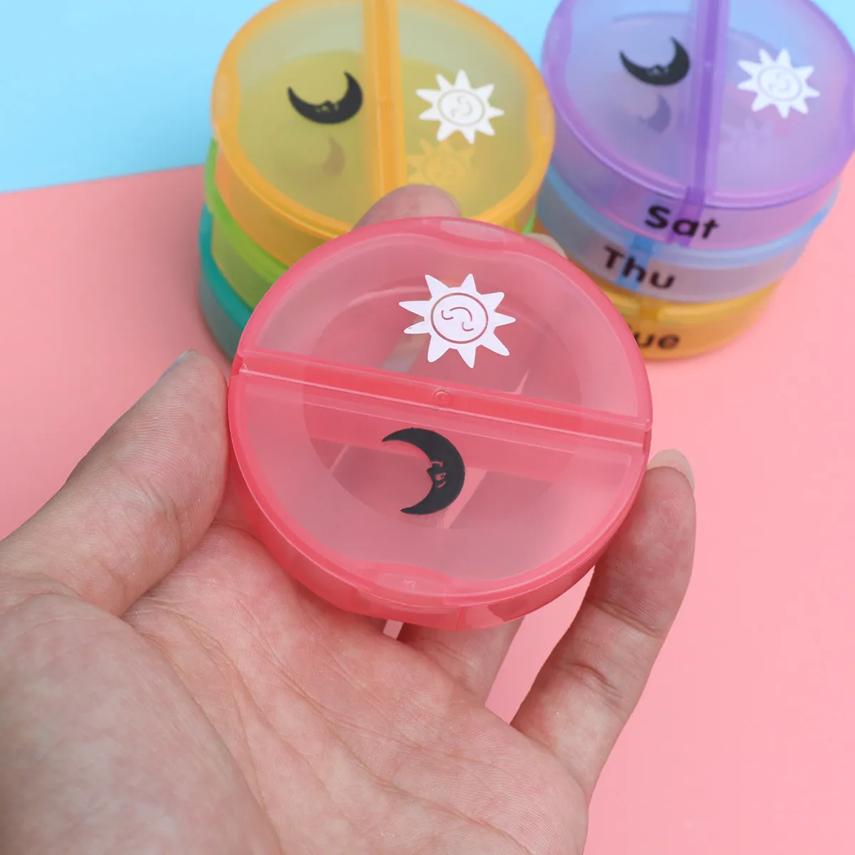 14-Compartment Weekly Pill Organizer 7 Day Am Medicine Box Transparent Colorful Lids Travel-Friendly Lightweight Storage
14-Compartment Weekly Pill Organizer 7 Day Am Medicine Box Transparent Colorful Lids Travel-Friendly Lightweight Storage