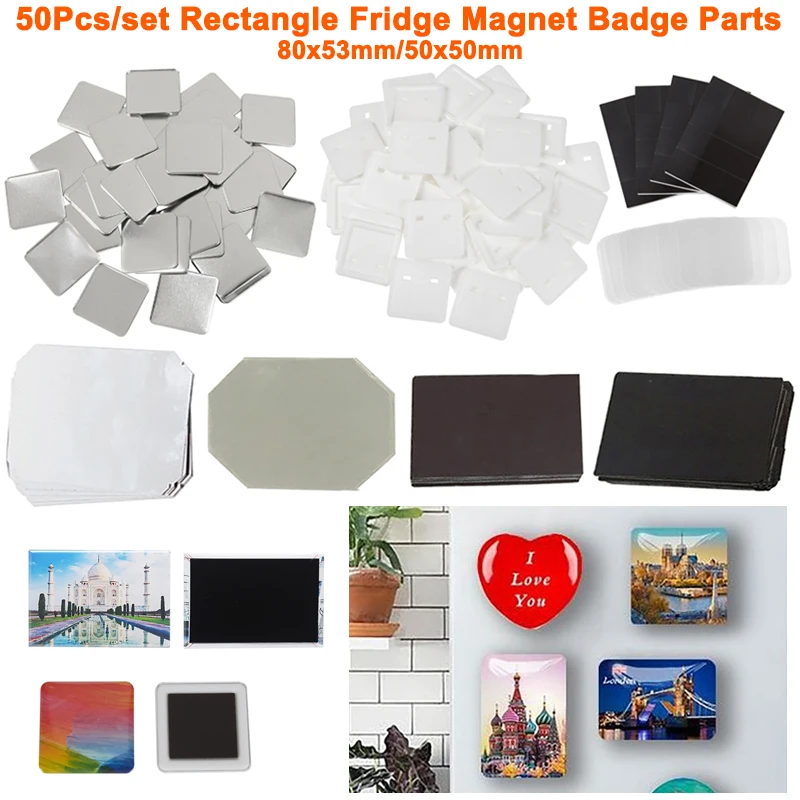 50 шт. пустой магнит на холодильник, детали значка, квадратный/прямоугольный DIY материал для изготовления значков на холодильник 50*50 мм/80*53 мм для домашнего декора
50 шт. пустой магнит на холодильник, детали значка, квадратный/прямоугольный DIY материал для изготовления значков на холодильник 50*50 мм/80*53 мм для домашнего декора