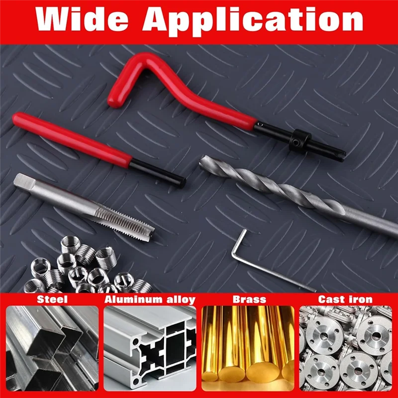 GTBL 30 Piece M8x1.25 Thread Repair Kit, Metric Repair Kit With HSS Drill Bits Thread, For Auto Repairing
GTBL 30 Piece M8x1.25 Thread Repair Kit, Metric Repair Kit With HSS Drill Bits Thread, For Auto Repairing