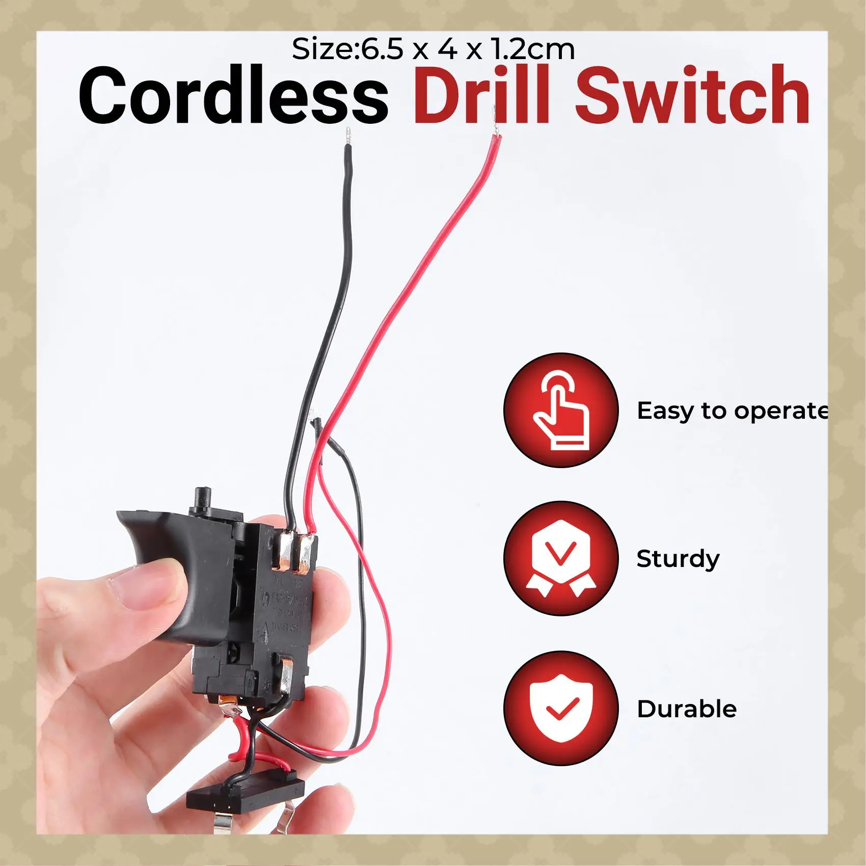 AB45 7.2V- 24V Drill Speed Controller Drill Switch Lithium Battery Cordless Drill Speed Control Trigger Switch With Light
AB45 7.2V- 24V Drill Speed Controller Drill Switch Lithium Battery Cordless Drill Speed Control Trigger Switch With Light