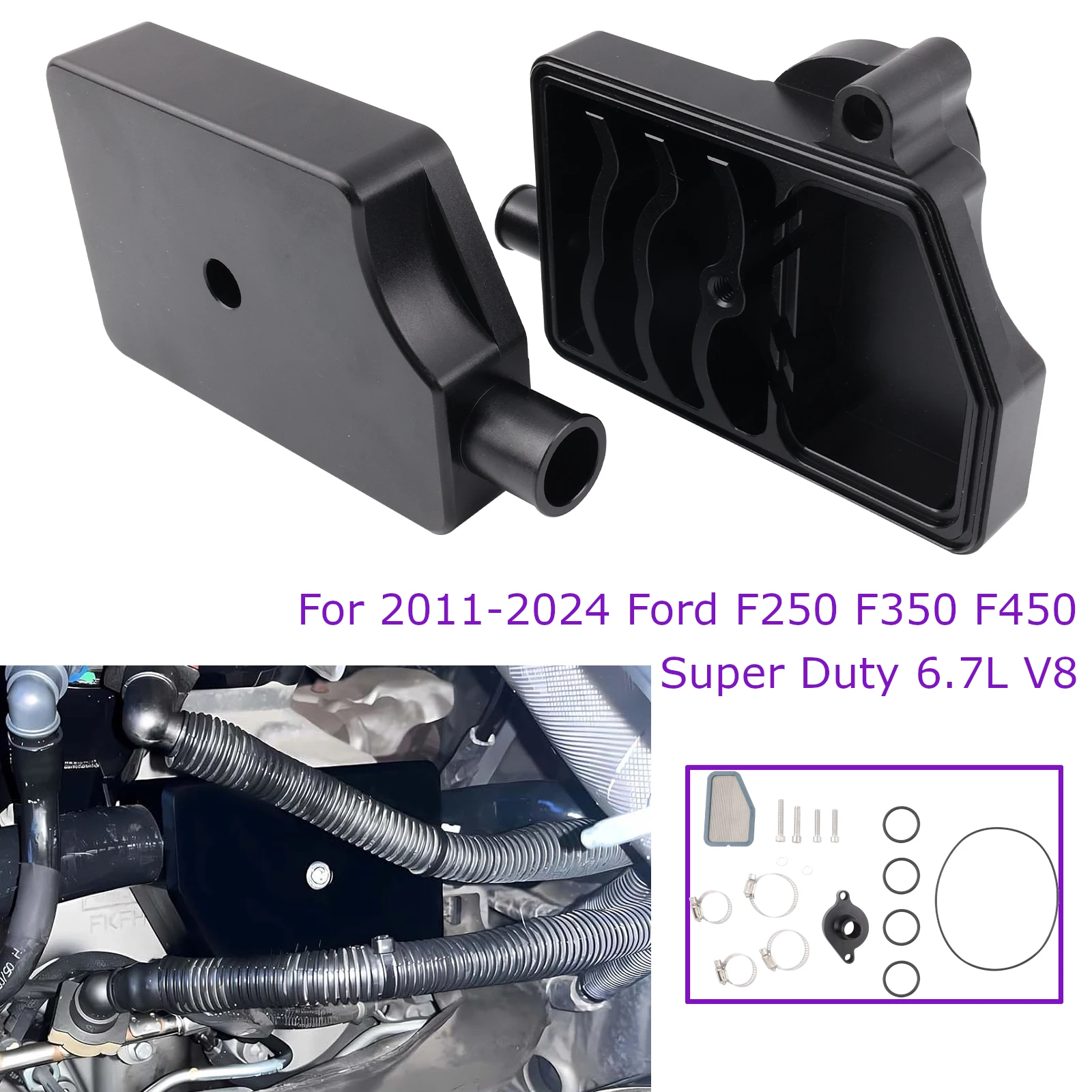 Powerstroke Diesel CCV Set Oil Separator Assembly Kit for 2011-2024 Ford F250 F350 F450 Super Duty 6.7L V8 Replace# PC3Z6A785A
Powerstroke Diesel CCV Set Oil Separator Assembly Kit for 2011-2024 Ford F250 F350 F450 Super Duty 6.7L V8 Replace# PC3Z6A785A
