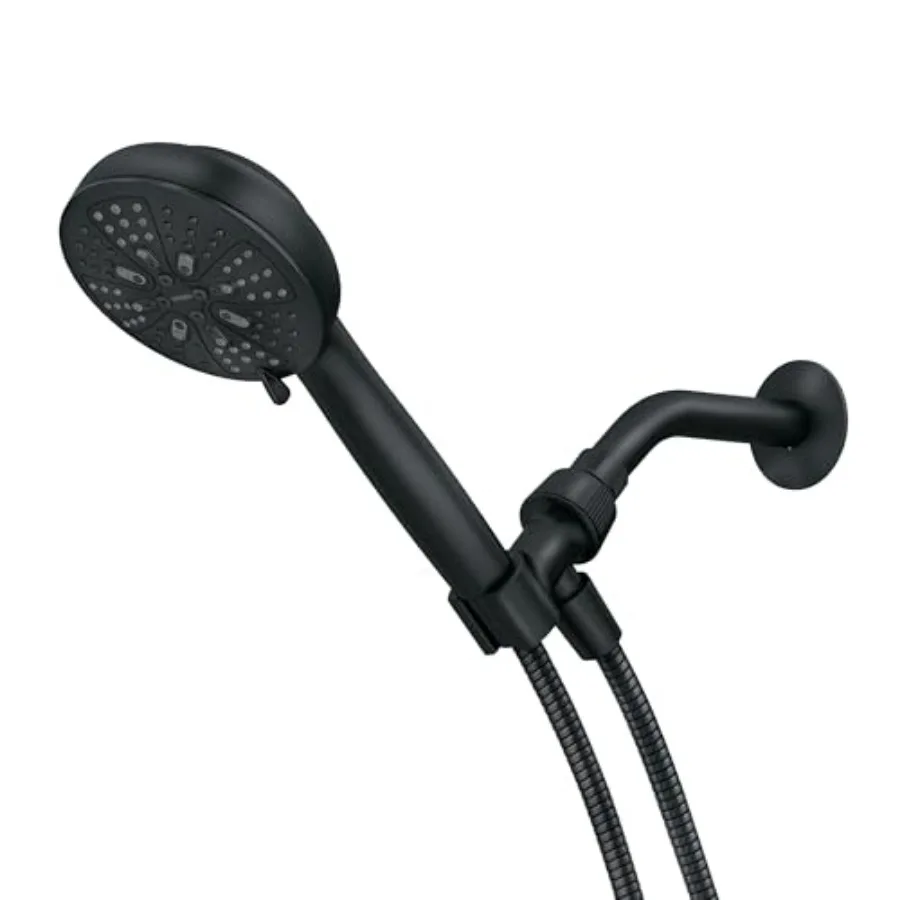 Hydro Energetix Matte Black High Pressure Shower Head with Handheld Sprayer Featuring 8 Spray Settings, 200H0BL
Hydro Energetix Matte Black High Pressure Shower Head with Handheld Sprayer Featuring 8 Spray Settings, 200H0BL