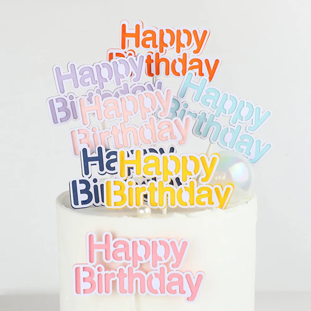 10Pcs Happy Birthday Cake Topper Set Birthday Cake Decoration for Party Dessert Cupcake Decor Creative Chic Safe Material
10Pcs Happy Birthday Cake Topper Set Birthday Cake Decoration for Party Dessert Cupcake Decor Creative Chic Safe Material