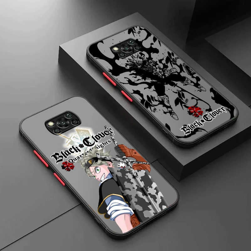 B-Black Clover Cute Cool Frosted Translucent For Xiaomi Mi Poco X5 X4 X3 M6 M5S M5 M4 M3 F5 F4 F3 GT Pro 5G Soft Phone Case
B-Black Clover Cute Cool Frosted Translucent For Xiaomi Mi Poco X5 X4 X3 M6 M5S M5 M4 M3 F5 F4 F3 GT Pro 5G Soft Phone Case