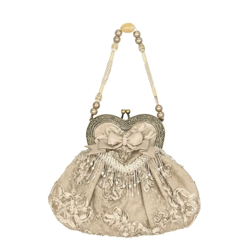 Original Retro Court Style French Elegant Pearl Handbag Heavy Industry Sweet Bow Lace Print Embroidery Mini Handbag Shoulder Bag
Original Retro Court Style French Elegant Pearl Handbag Heavy Industry Sweet Bow Lace Print Embroidery Mini Handbag Shoulder Bag