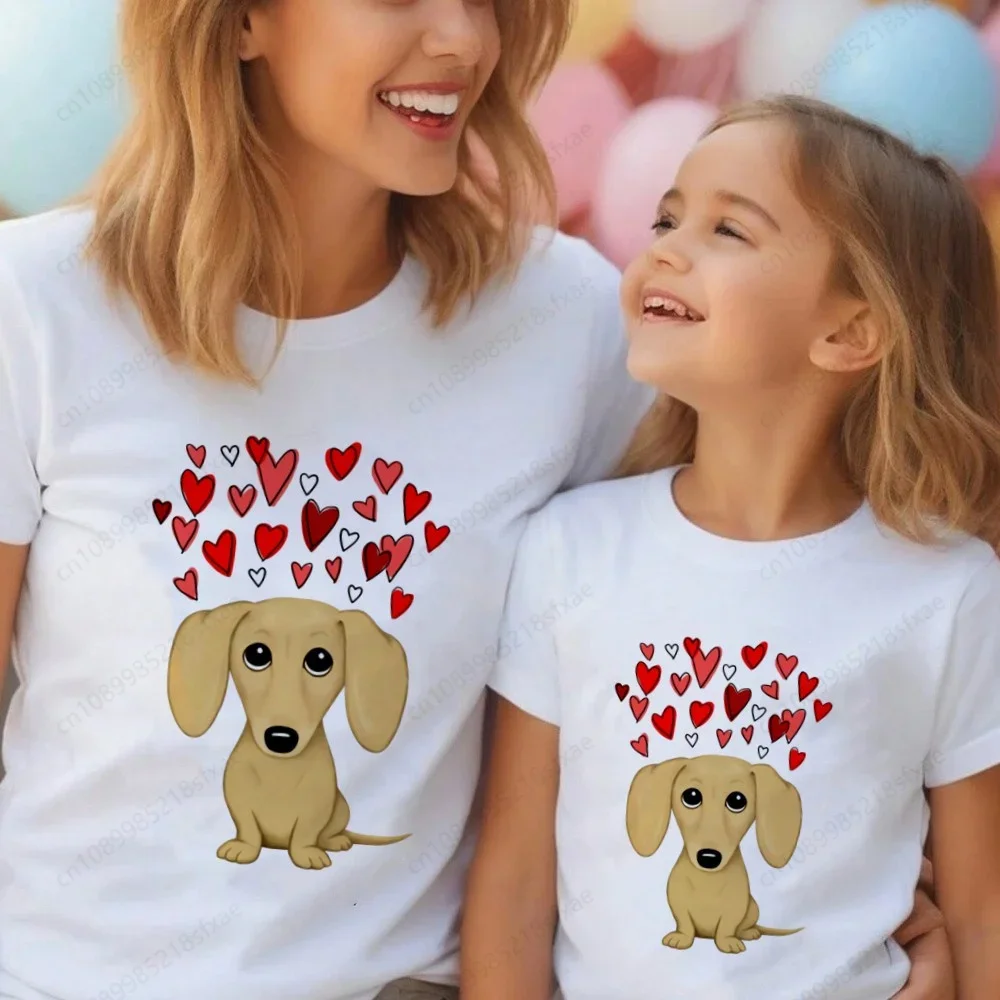 Children Cartoon Cute Dachshund Dog Print T-shirt Girls/Boys Funny Baby Clothes Kids Summer Short Sleeve White Tshirt
Children Cartoon Cute Dachshund Dog Print T-shirt Girls/Boys Funny Baby Clothes Kids Summer Short Sleeve White Tshirt