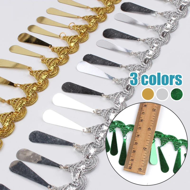 10 Yards Laser Sequins Fringe Lace Trims Gold Silver Ribbon For Diy Garments Dress Apparel Trims Accessories Upholstery Decor
10 Yards Laser Sequins Fringe Lace Trims Gold Silver Ribbon For Diy Garments Dress Apparel Trims Accessories Upholstery Decor