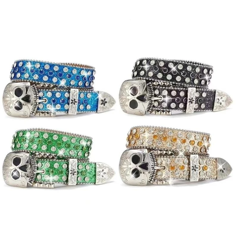 Sparkling Skull Belt with Rhinestones Studded Adult Unisex Waistbelt for Pants Y166
Sparkling Skull Belt with Rhinestones Studded Adult Unisex Waistbelt for Pants Y166