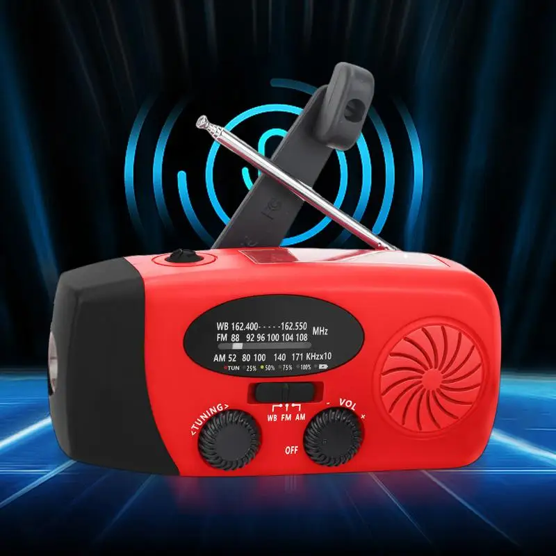 Weather Radio Hand Crank Camping Radio Reading Light Headphone Jack Solar Panel Survival Equipment for Preparedness Trip
Weather Radio Hand Crank Camping Radio Reading Light Headphone Jack Solar Panel Survival Equipment for Preparedness Trip