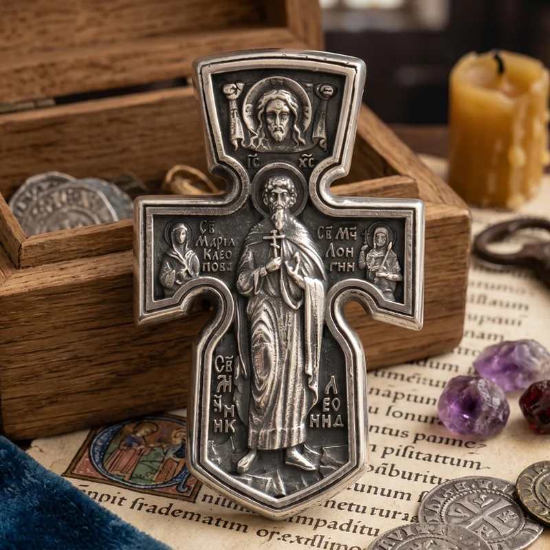 Buy 3 Get 1 Free 13g stainless steel gilt crucifix Pendant merges the Crucifixion scene, Trinity symbol, and classic cross form
Buy 3 Get 1 Free 13g stainless steel gilt crucifix Pendant merges the Crucifixion scene, Trinity symbol, and classic cross form