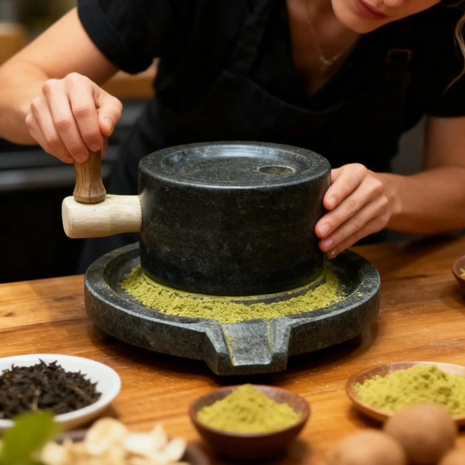 Small Matcha Stone Mill Manual Tea Mill Grains Grinder Green Stone Tea Grinder Hand Pepper Grinder Coffee/ Barley Grinding Tool
Small Matcha Stone Mill Manual Tea Mill Grains Grinder Green Stone Tea Grinder Hand Pepper Grinder Coffee/ Barley Grinding Tool