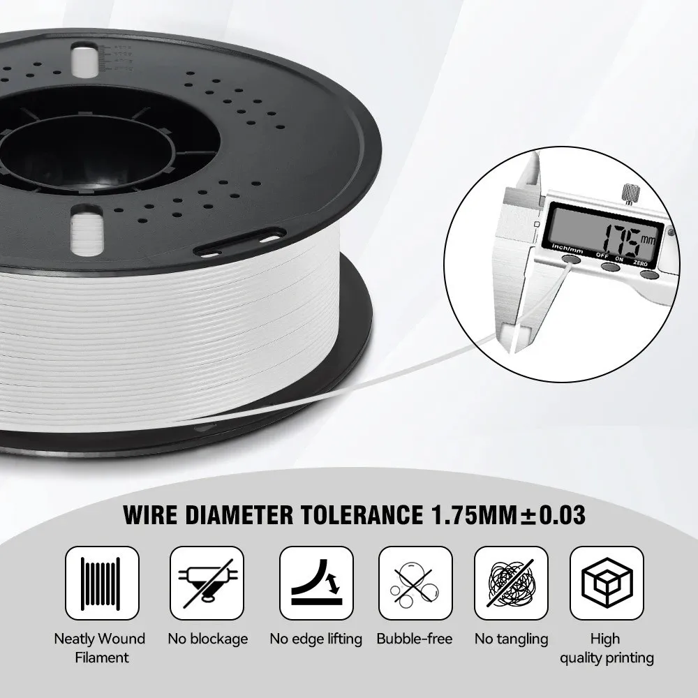 1.75mm PETG 3D Printer Filament 1KG Spool PLA Printing Pen Supplies High Toughness DIY Crafts Printer Consumables
1.75mm PETG 3D Printer Filament 1KG Spool PLA Printing Pen Supplies High Toughness DIY Crafts Printer Consumables