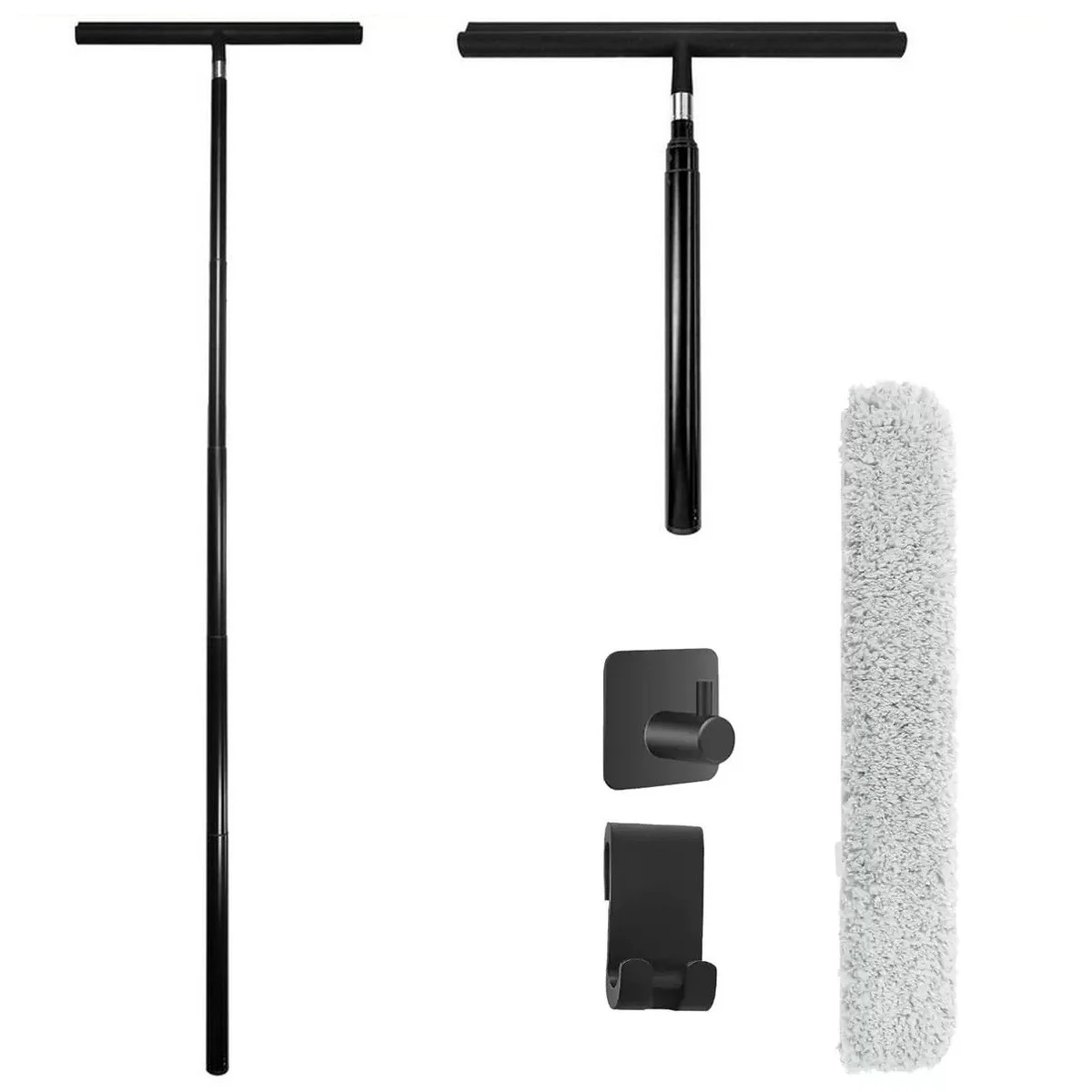 12" All-Purpose Extendable Handle Silicone Squeegee for Shower Doors,Bathroom,Windows,Floors,Car Glass with Washable Cloth Pads
12" All-Purpose Extendable Handle Silicone Squeegee for Shower Doors,Bathroom,Windows,Floors,Car Glass with Washable Cloth Pads