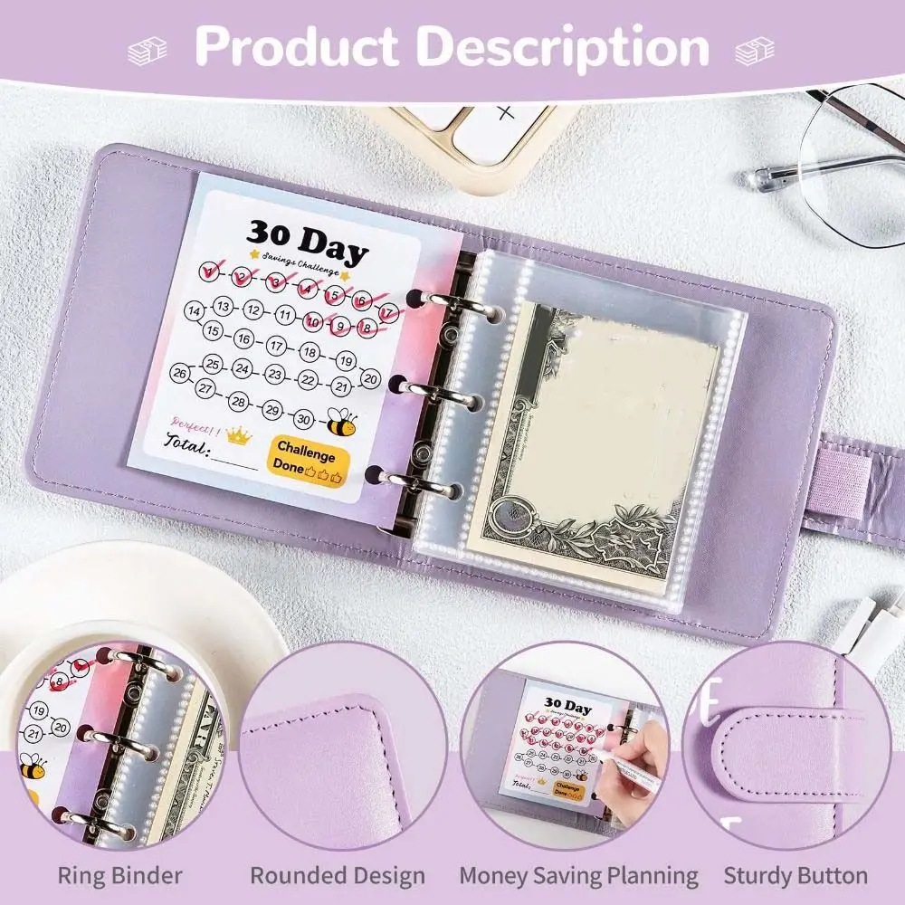 PU Leather Cash Saving Challenges 30Days Waterproof Envelope Challenge Binder Financial Planner Handbook Envelope Binder Notbook
PU Leather Cash Saving Challenges 30Days Waterproof Envelope Challenge Binder Financial Planner Handbook Envelope Binder Notbook