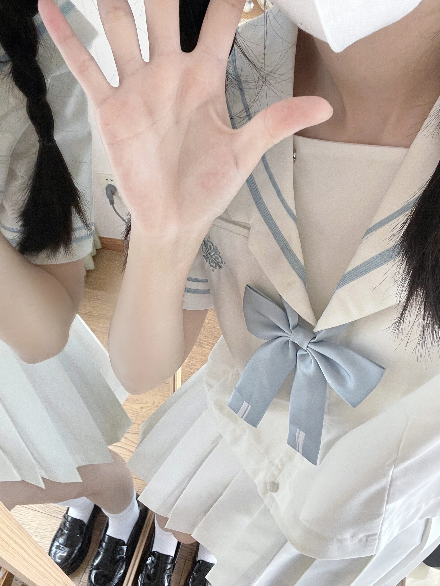Pure White Summer Short Sleeve Sailor Suit Uniform JK 224 Reissue by Xiao Changlan Female Student Cotton Blend Shirt
Pure White Summer Short Sleeve Sailor Suit Uniform JK 224 Reissue by Xiao Changlan Female Student Cotton Blend Shirt