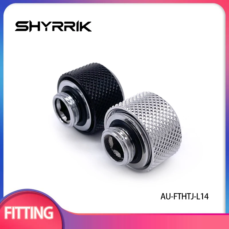 Shyrrik Hard Tube Fitting OD14mm Enhanced Anti-off Rubber Hand Compression Copper Fitting G1/4' use for PMMA/PETG Rigidity Tube
Shyrrik Hard Tube Fitting OD14mm Enhanced Anti-off Rubber Hand Compression Copper Fitting G1/4' use for PMMA/PETG Rigidity Tube