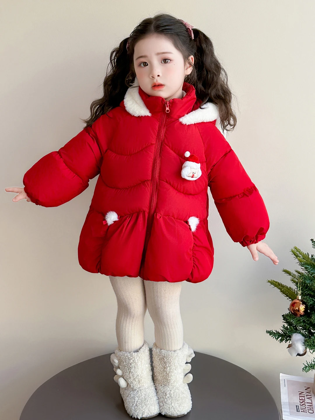 Girls Cisas Themed Thiened Cotton Jaet with Hood Warm Sli Red Cotton Coat Children's Winter Outerwear for Kids
Girls Cisas Themed Thiened Cotton Jaet with Hood Warm Sli Red Cotton Coat Children's Winter Outerwear for Kids