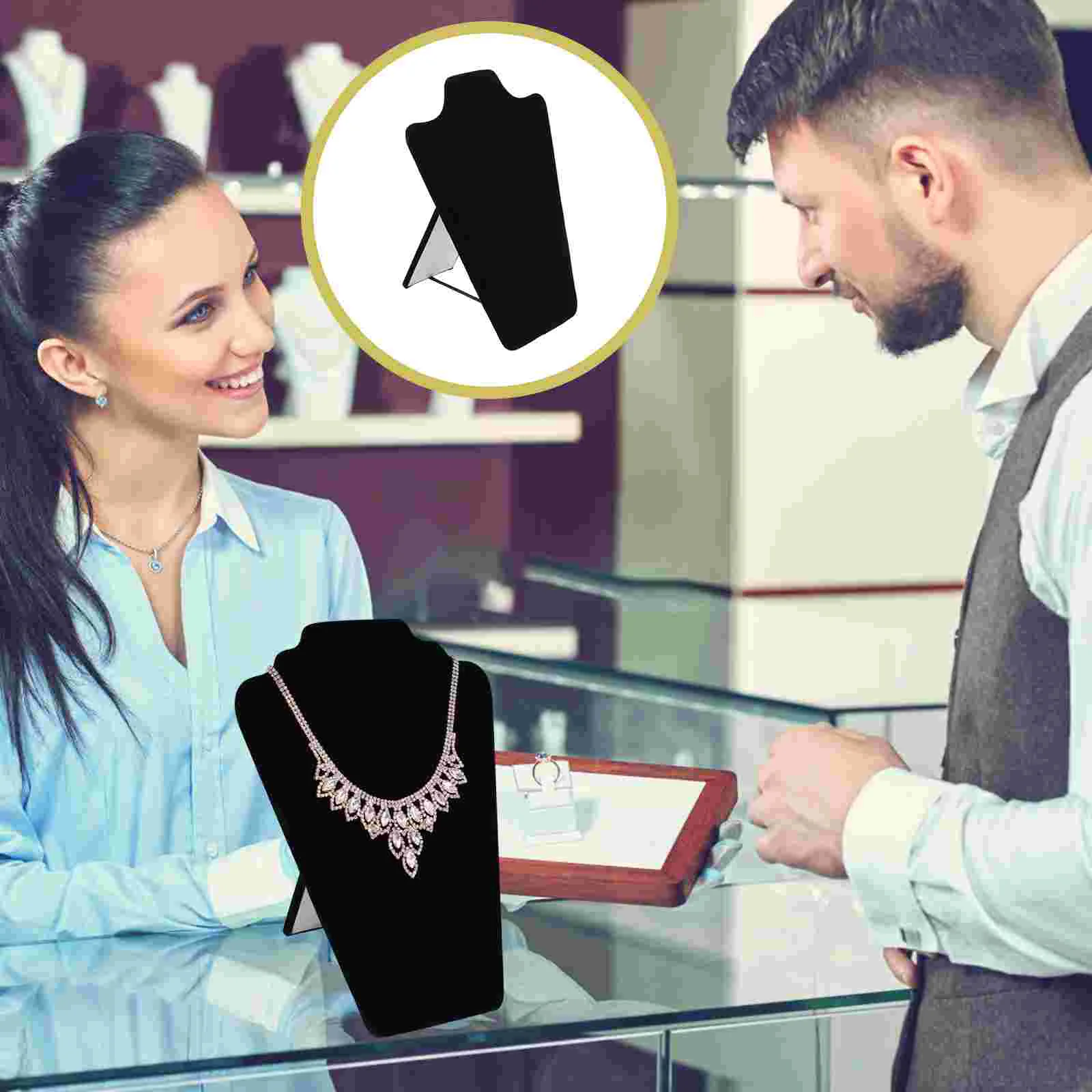 Suede Mannequin Stand Necklace Display Holder Jewelry Bust Rack Stands for Selling
Suede Mannequin Stand Necklace Display Holder Jewelry Bust Rack Stands for Selling