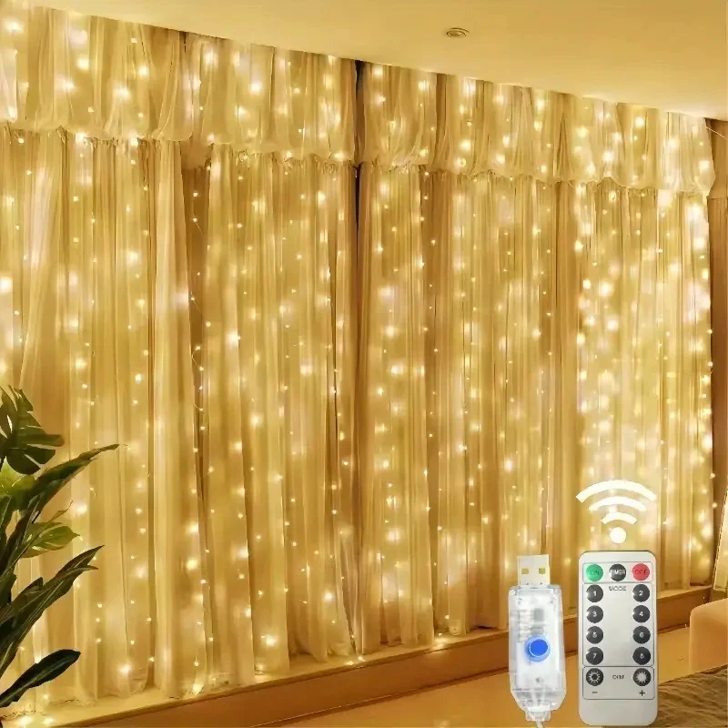 Светодиодные гирлянды для штор с питанием от USB и дистанционным управлением, 8 режимов - Рождество, Новый год, свадьба, Хэллоуин, вечеринка, домашний декор, гирлянда
Светодиодные гирлянды для штор с питанием от USB и дистанционным управлением, 8 режимов - Рождество, Новый год, свадьба, Хэллоуин, вечеринка, домашний декор, гирлянда