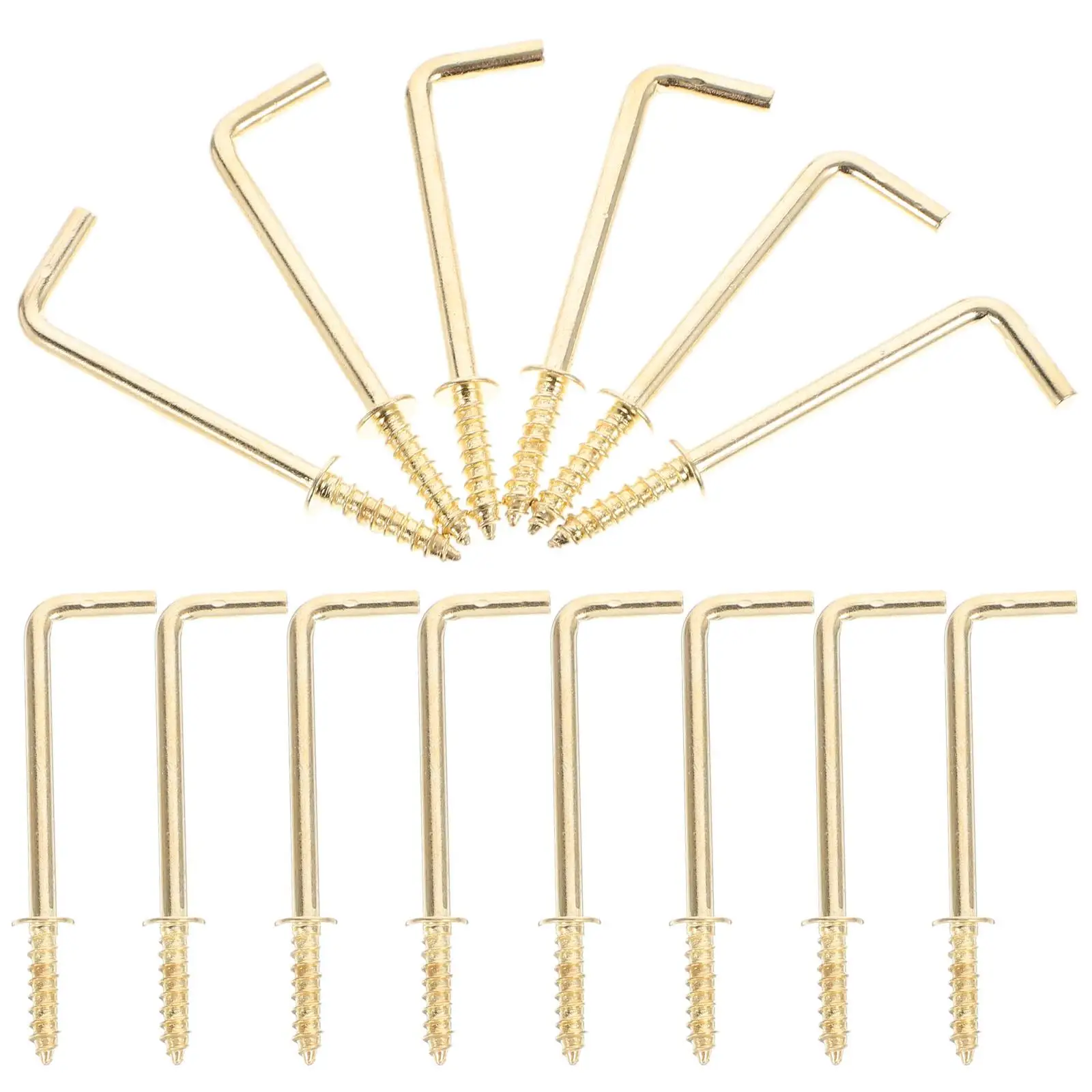 20 Pcs L Shaped Hooks 1 1 2 Inch x 2 16 Inch Golden L Self Tapping Screws Heavy Duty Hardware Accessories Picture Frame
20 Pcs L Shaped Hooks 1 1 2 Inch x 2 16 Inch Golden L Self Tapping Screws Heavy Duty Hardware Accessories Picture Frame