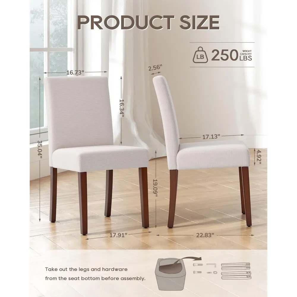 Dining Chairs Set of 2 Line Fabric Modern Farmhouse Kitchen Chairs,MidBack Dining Room Chairs with Wooden Legs
Dining Chairs Set of 2 Line Fabric Modern Farmhouse Kitchen Chairs,MidBack Dining Room Chairs with Wooden Legs