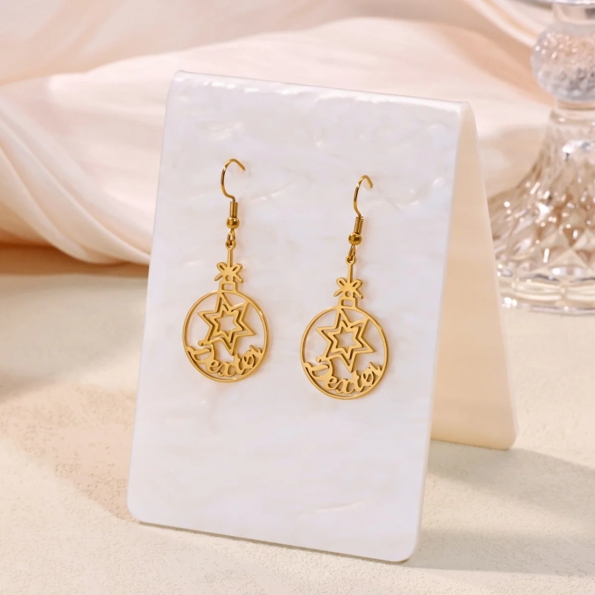 Custom Name Earrings For Women Stainless Steel Gold Color Five-pointed Star Earring Personalized Name Hoop Earrings Jewelry Gift 
Custom Name Earrings For Women Stainless Steel Gold Color Five-pointed Star Earring Personalized Name Hoop Earrings Jewelry Gift