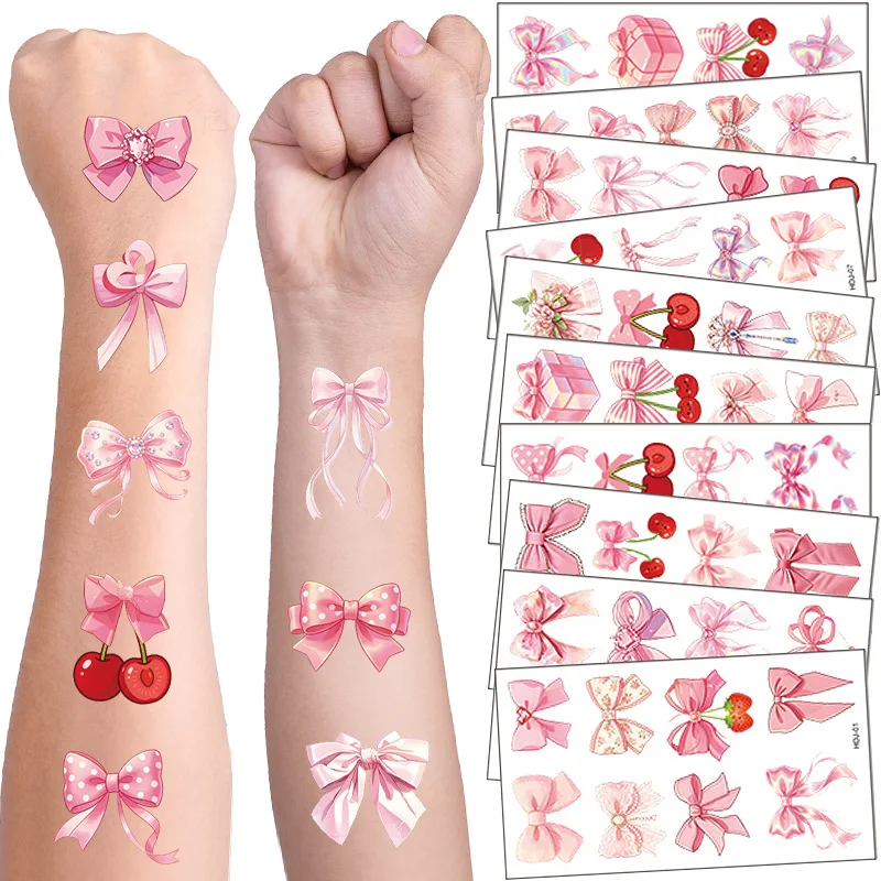 10Pcs/set New Cartoon Pink Bow Temporary Tattoos Sticker Love Gift Tattoos For Birthday Party Supplies Favors Stickers
10Pcs/set New Cartoon Pink Bow Temporary Tattoos Sticker Love Gift Tattoos For Birthday Party Supplies Favors Stickers