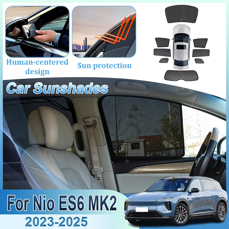Car Mesh Sunshade For Nio ES6 MK2 2023 2024 2025 Anti-UV Magnetic Sun Protection Window Shade Visors Curtain Cover Accessories
Car Mesh Sunshade For Nio ES6 MK2 2023 2024 2025 Anti-UV Magnetic Sun Protection Window Shade Visors Curtain Cover Accessories