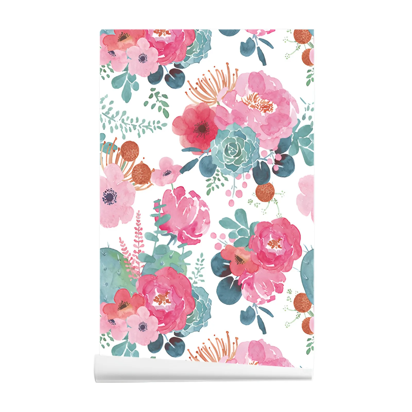 Pink Floral Peel and Stick Wallpaper Vintage Watercolof Self Adhesive Wall Paper Removable Contact Paper for Bedroom Living Room
Pink Floral Peel and Stick Wallpaper Vintage Watercolof Self Adhesive Wall Paper Removable Contact Paper for Bedroom Living Room