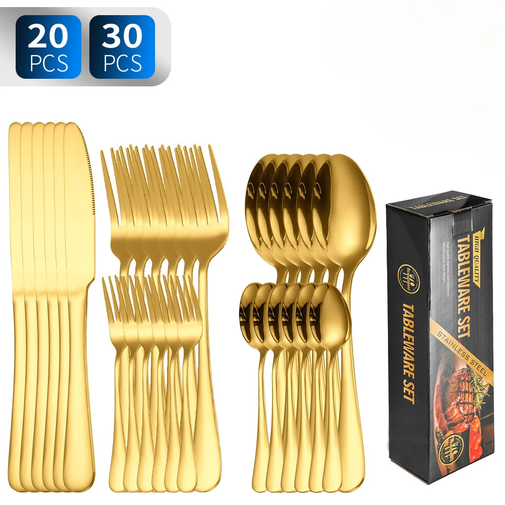 20/30-Piece Stainless Steel Cutlery Set-Knives,Forks, Spoons for Hotel,Restaurant,Wedding,Party,Home Use, Durable Tableware Gift
20/30-Piece Stainless Steel Cutlery Set-Knives,Forks, Spoons for Hotel,Restaurant,Wedding,Party,Home Use, Durable Tableware Gift