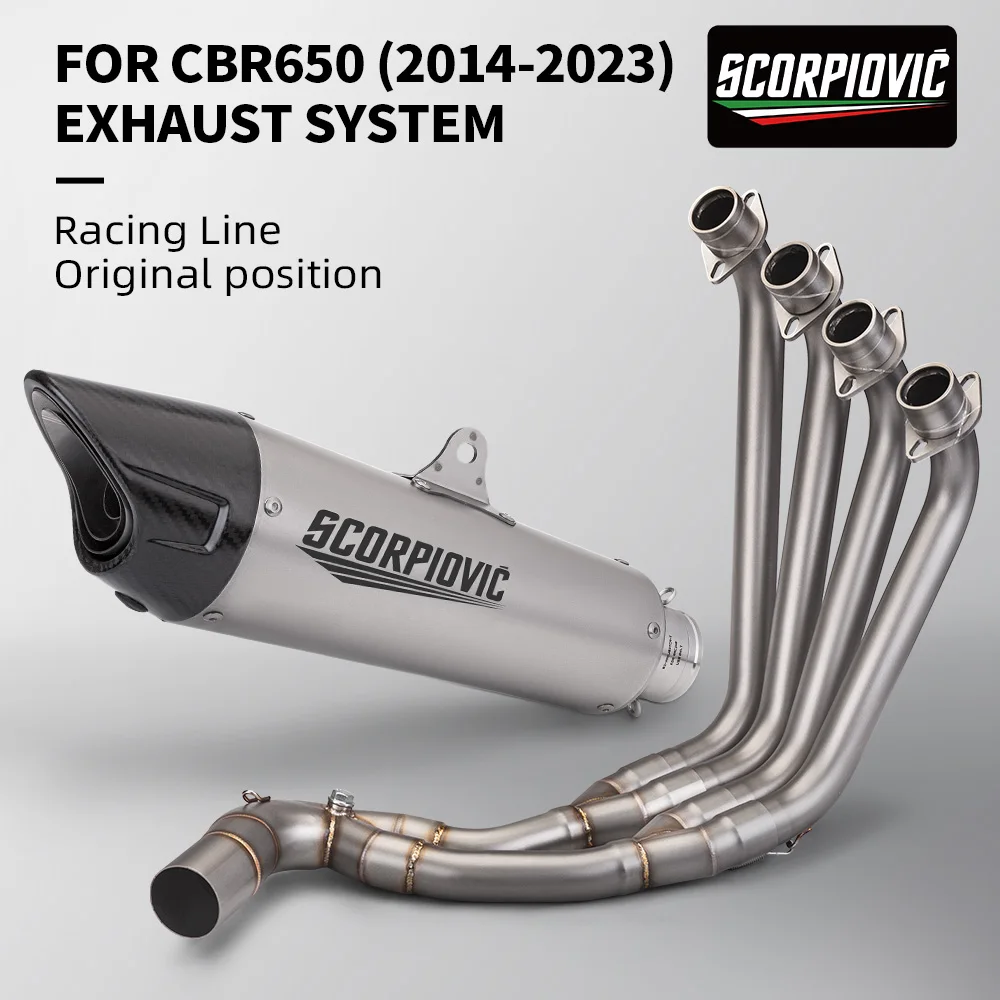 Full Systems Motorcycle Exhaust Muffler Slip on For CBR650 CB650R CB650F CBR650R Front Link Pipe Modify 51MM muffler
Full Systems Motorcycle Exhaust Muffler Slip on For CBR650 CB650R CB650F CBR650R Front Link Pipe Modify 51MM muffler
