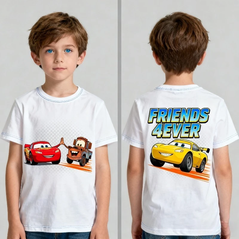 Brand Disney Cars Trend Summer Print Crew Neck Cotton T-Shirt Boys and Girls Loose Casual Trend Student Gifts Kids Clothes Boys 
Brand Disney Cars Trend Summer Print Crew Neck Cotton T-Shirt Boys and Girls Loose Casual Trend Student Gifts Kids Clothes Boys