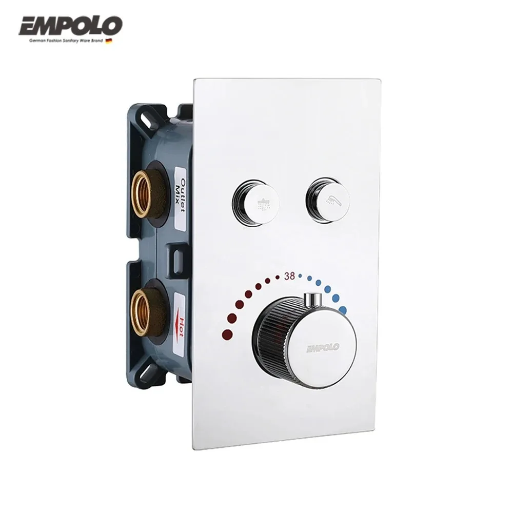 Brass Valve Concealed Thermostat Trim With Two or Three Function Control Thermostatic Shower Faucet
Brass Valve Concealed Thermostat Trim With Two or Three Function Control Thermostatic Shower Faucet