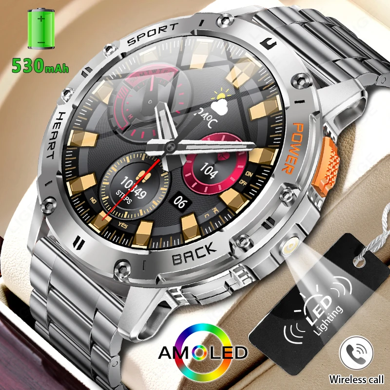 LIGE New AMOLED Smart Watch Man with Flashlight Sports Waterproof Fitness Tracker Bluetooth Call Men Smartwatch For Android iOS
LIGE New AMOLED Smart Watch Man with Flashlight Sports Waterproof Fitness Tracker Bluetooth Call Men Smartwatch For Android iOS