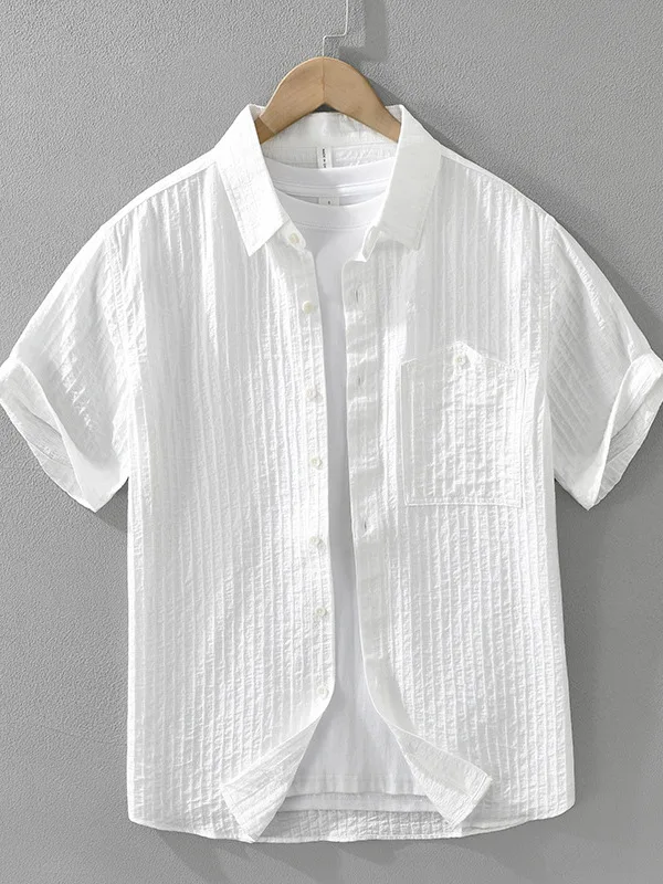 Loose Fit Casual Men's Short Sleeve Shirt Retro Color Summer New Style Mixed Fiber Trendy Multi-Color Leisure Blouse
Loose Fit Casual Men's Short Sleeve Shirt Retro Color Summer New Style Mixed Fiber Trendy Multi-Color Leisure Blouse