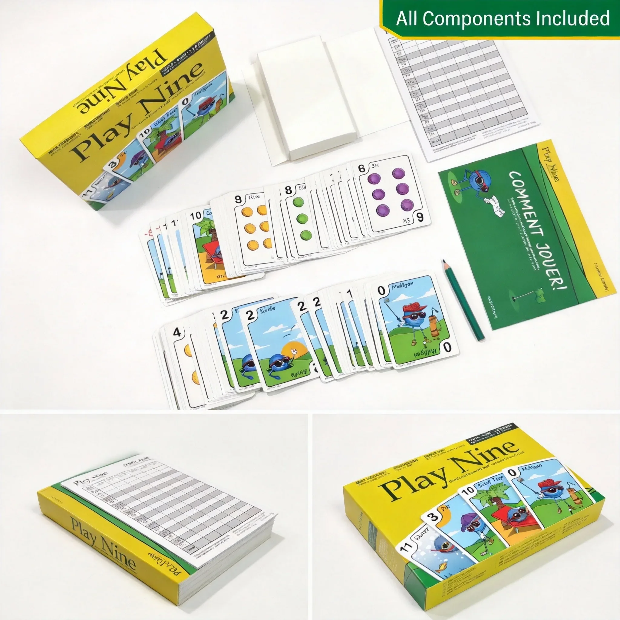 Play Nine The Card Game of Golf fun strategy game families game night ages 8+ 2-6 players board game card game
Play Nine The Card Game of Golf fun strategy game families game night ages 8+ 2-6 players board game card game