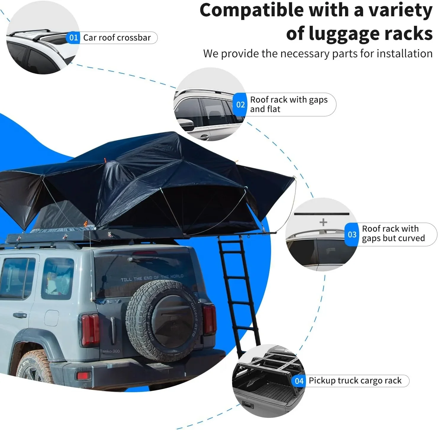 Effortlessly Assemble a Lightweight Waterproof Breathable Hard Shell Rooftop Tent for All Types of Car Camping Adventures
Effortlessly Assemble a Lightweight Waterproof Breathable Hard Shell Rooftop Tent for All Types of Car Camping Adventures