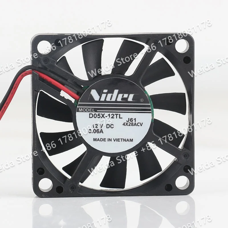 Original Nidec 5CM Silent DC12V 0.06A AC EC 2-wire 5010 CPU Power Supply Inverter D05X-12TL J61 Cooling Fan 50X50X10MM
Original Nidec 5CM Silent DC12V 0.06A AC EC 2-wire 5010 CPU Power Supply Inverter D05X-12TL J61 Cooling Fan 50X50X10MM