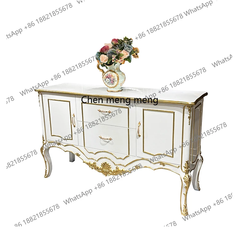 French solid wood dining side cabinet, European luxury court entrance cabinet restaurant locker
French solid wood dining side cabinet, European luxury court entrance cabinet restaurant locker