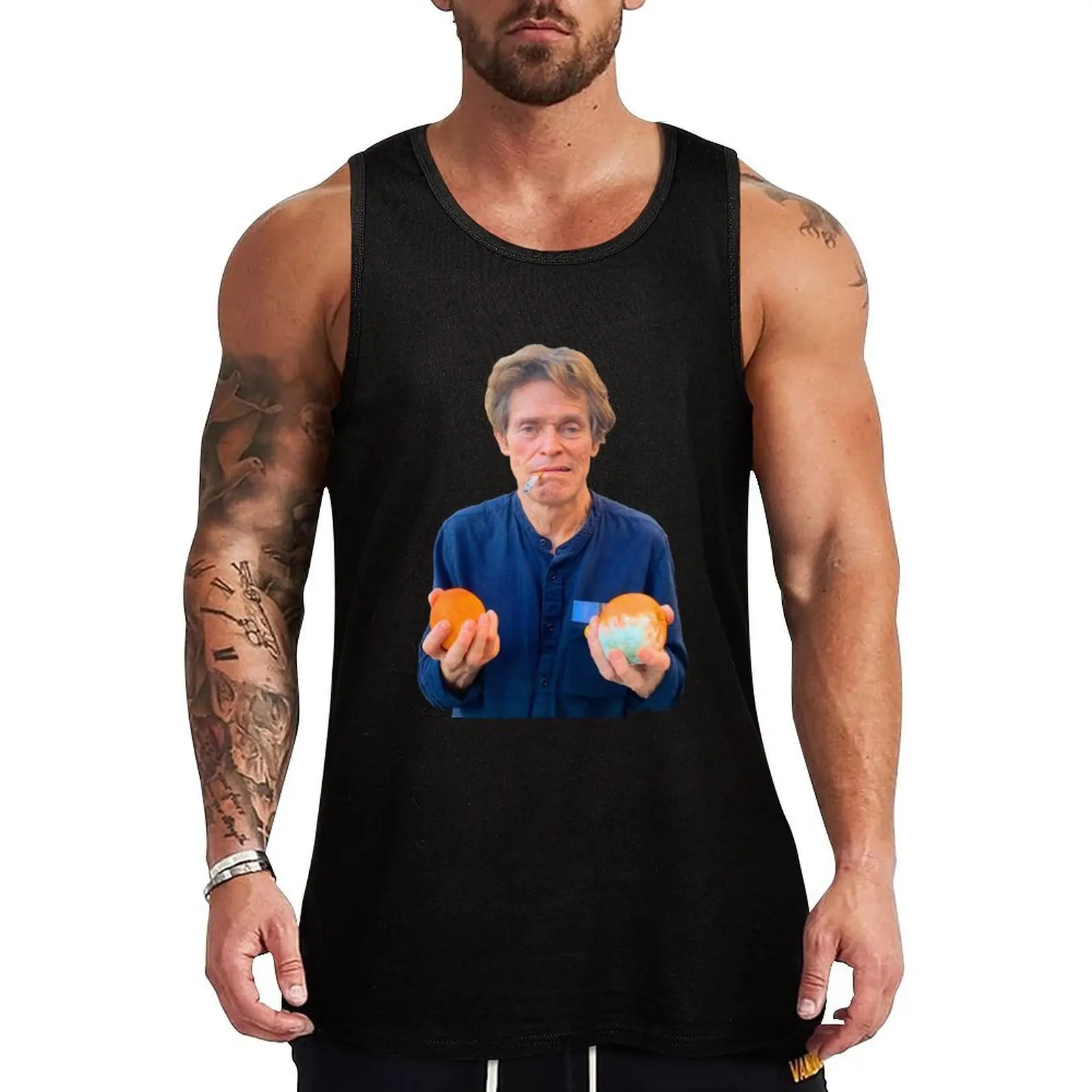 Willem Dafoe Holding Oranges Tank Top Men's fitness t-shirt men gym clothing gym t-shirts man
Willem Dafoe Holding Oranges Tank Top Men's fitness t-shirt men gym clothing gym t-shirts man