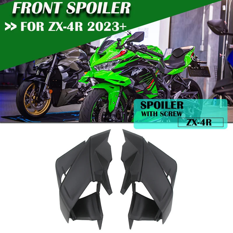 For KAWASAKI ZX 4R 2023 2024 ZX-4R Motorcycle Downforce Naked Frontal Spoilers Winglet Aerodynamic Wing Front Spoiler Kit
For KAWASAKI ZX 4R 2023 2024 ZX-4R Motorcycle Downforce Naked Frontal Spoilers Winglet Aerodynamic Wing Front Spoiler Kit