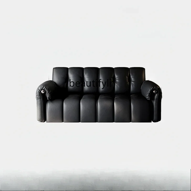 02 Electric leather sofa Italian minimalist living room black retro zero wall electric function sofa
02 Electric leather sofa Italian minimalist living room black retro zero wall electric function sofa