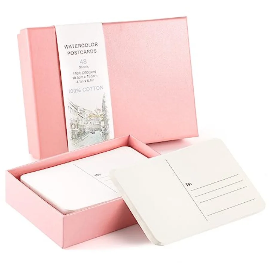 48 Sheets 4x6 Watercolor Postcards, 140lb/300gsm Blank Postcards Watercolor Paper Cards Art Supplies Valentine Gifts for Painti
48 Sheets 4x6 Watercolor Postcards, 140lb/300gsm Blank Postcards Watercolor Paper Cards Art Supplies Valentine Gifts for Painti