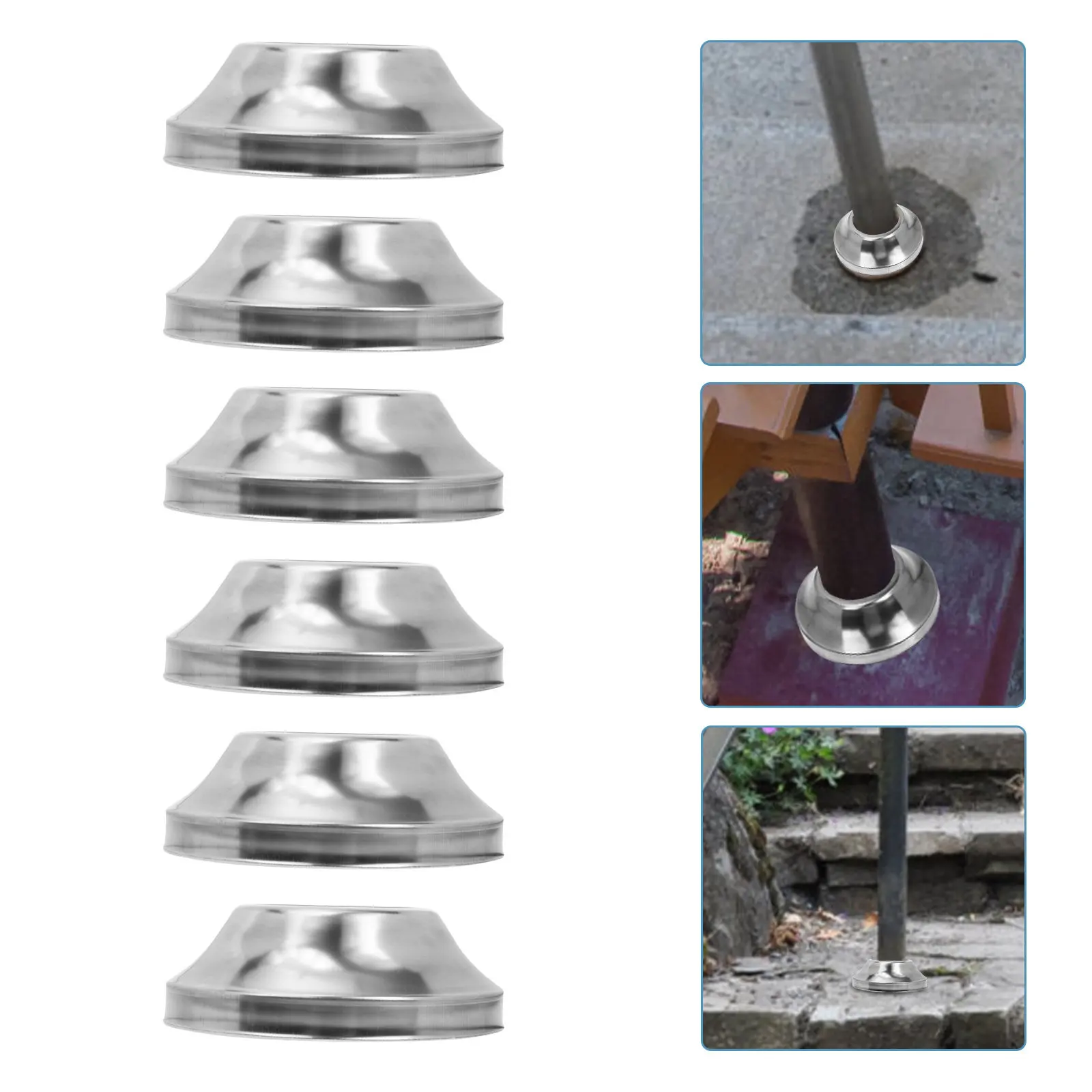 6Pcs Premium Polished Stainless Steel Railing Column Base Round Post Flange Easy Install Railing Skirt Flange for Porch Deck
6Pcs Premium Polished Stainless Steel Railing Column Base Round Post Flange Easy Install Railing Skirt Flange for Porch Deck