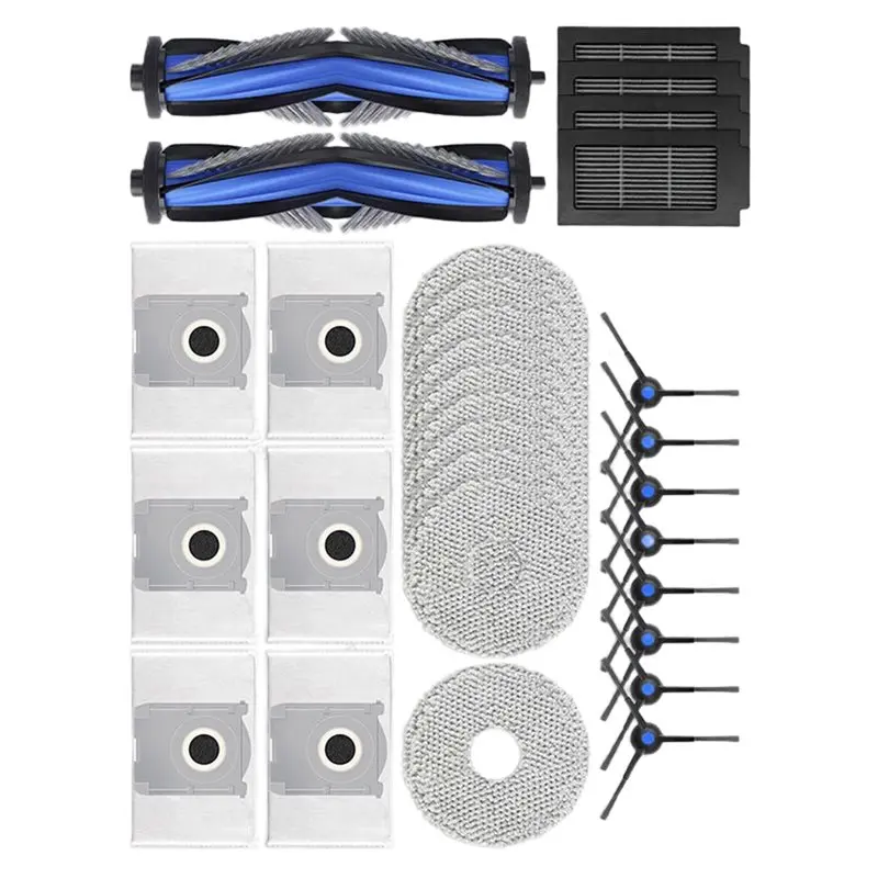 Запасные части для робота-пылесоса ECOVACS T50 PRO OMNI / T50 AUTO / DDX67: основная и боковые щетки, HEPA-фильтр, салфетка для влажной уборки, мешок для сбора пыли.
Запасные части для робота-пылесоса ECOVACS T50 PRO OMNI / T50 AUTO / DDX67: основная и боковые щетки, HEPA-фильтр, салфетка для влажной уборки, мешок для сбора пыли.