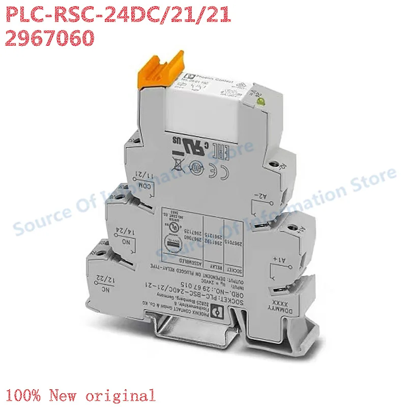 PLC-RSC-24DC/21-21 2967060 Phoenix Contact Plug-in Relay Module, 2 Changeover Contacts