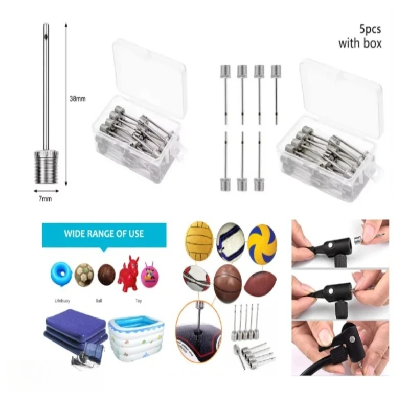 Лидер продаж, 5 шт., воздушный насос из нержавеющей стали, спортивные иглы для накачивания мяча для футбола, баскетбола, футбола, адаптер для накачивающего клапана
Лидер продаж, 5 шт., воздушный насос из нержавеющей стали, спортивные иглы для накачивания мяча для футбола, баскетбола, футбола, адаптер для накачивающего клапана