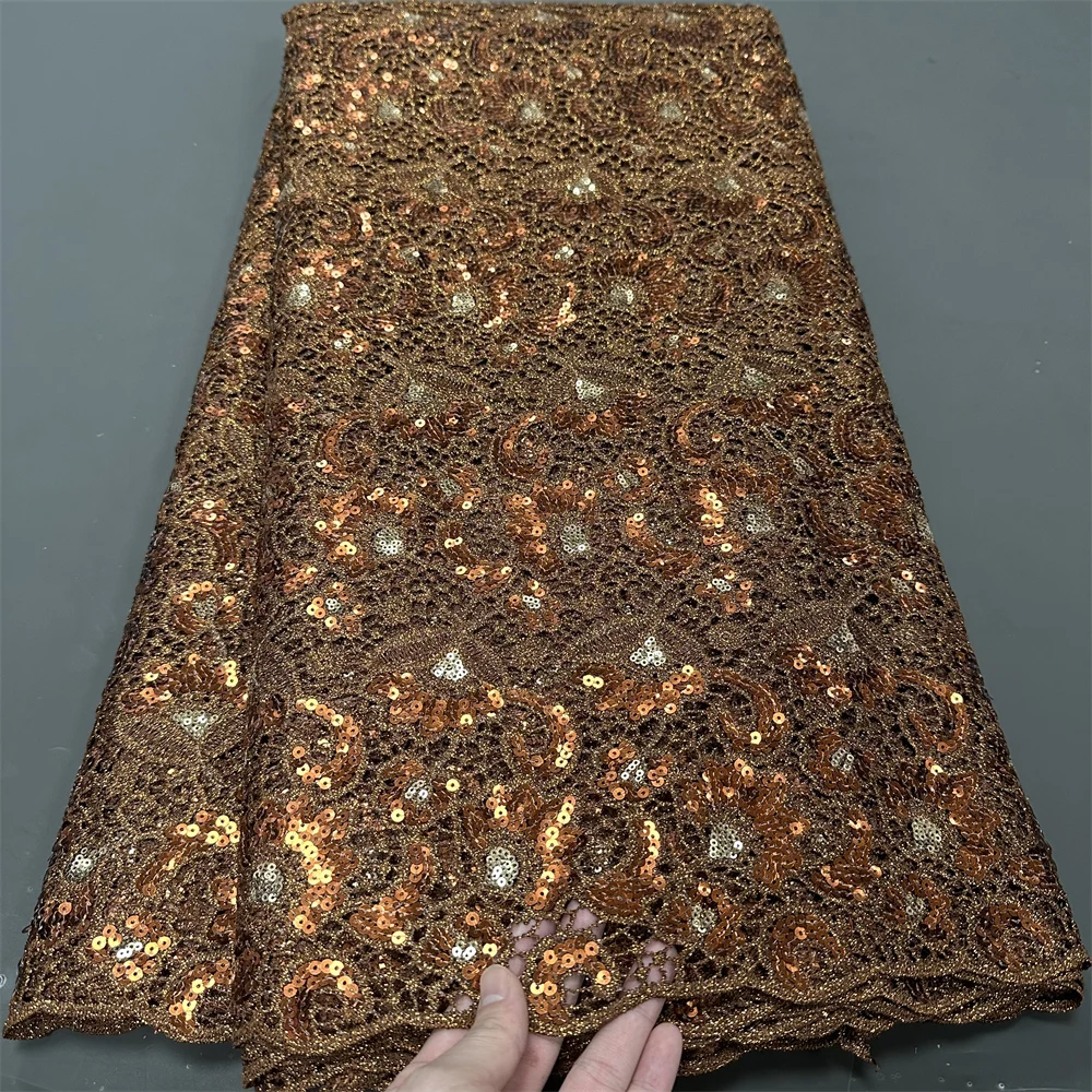 2024 High Quality African Nigerian Embroidery Lace Fabric Tulle Wedding Party Dress Guipure Water Soluble Sequins 5Yards hz1251
2024 High Quality African Nigerian Embroidery Lace Fabric Tulle Wedding Party Dress Guipure Water Soluble Sequins 5Yards hz1251